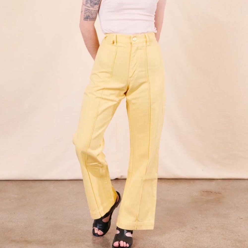 Big Bud Press Western Pants in Butter Yellow - XS
